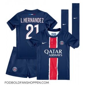 Paris Saint-Germain Lucas Hernandez #21 Hjemmebanetrøje Børn 2024-25 Kortærmet (+ Korte bukser)